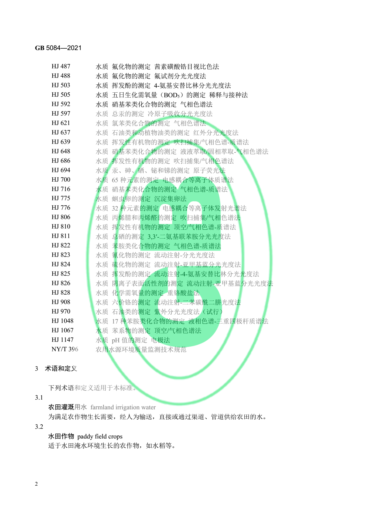 關(guān)于最新版《農(nóng)田灌溉水質(zhì)標準》的官方解讀